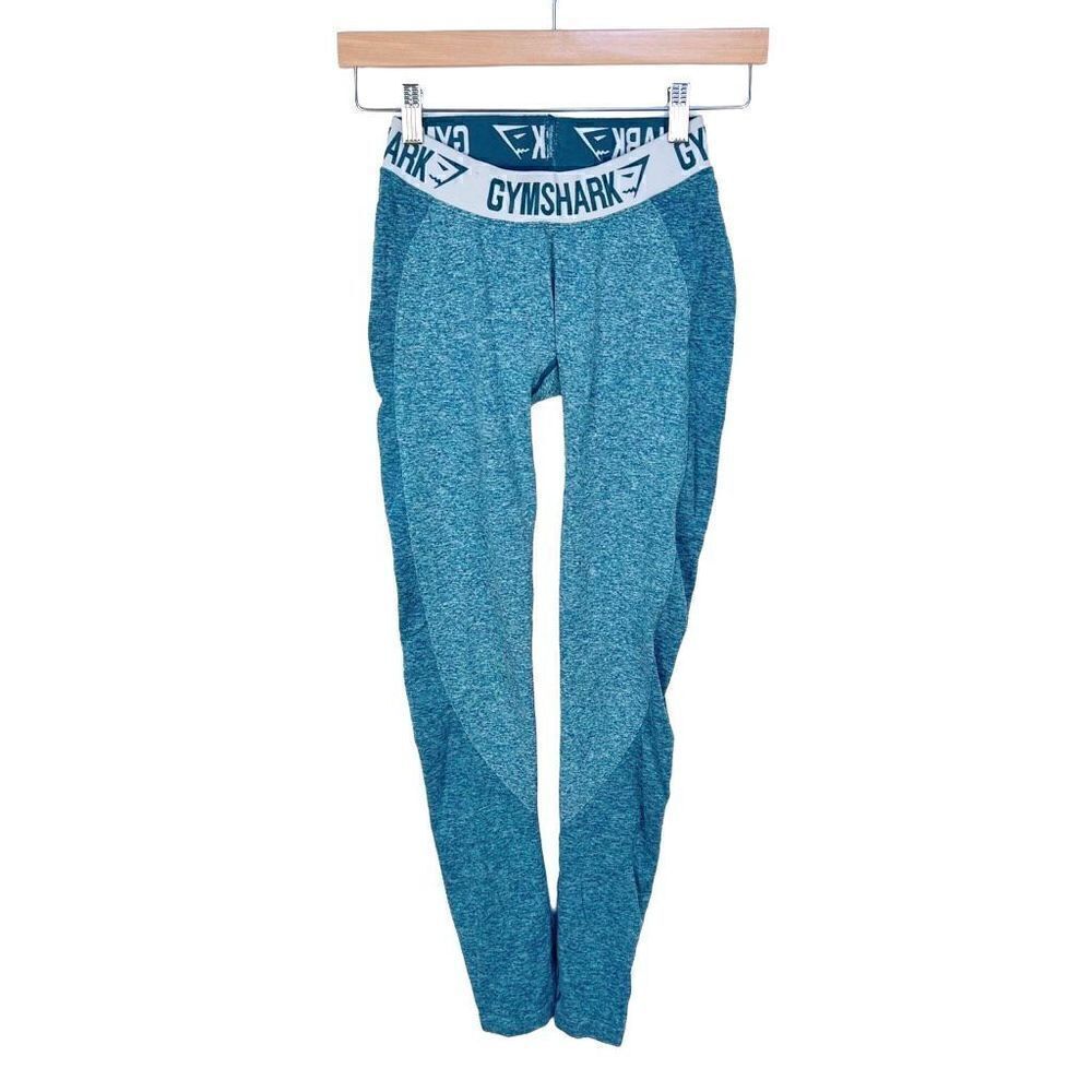 Gymshark Flex Seamless Leggings Workout Tights Heathered Blue Teal size S